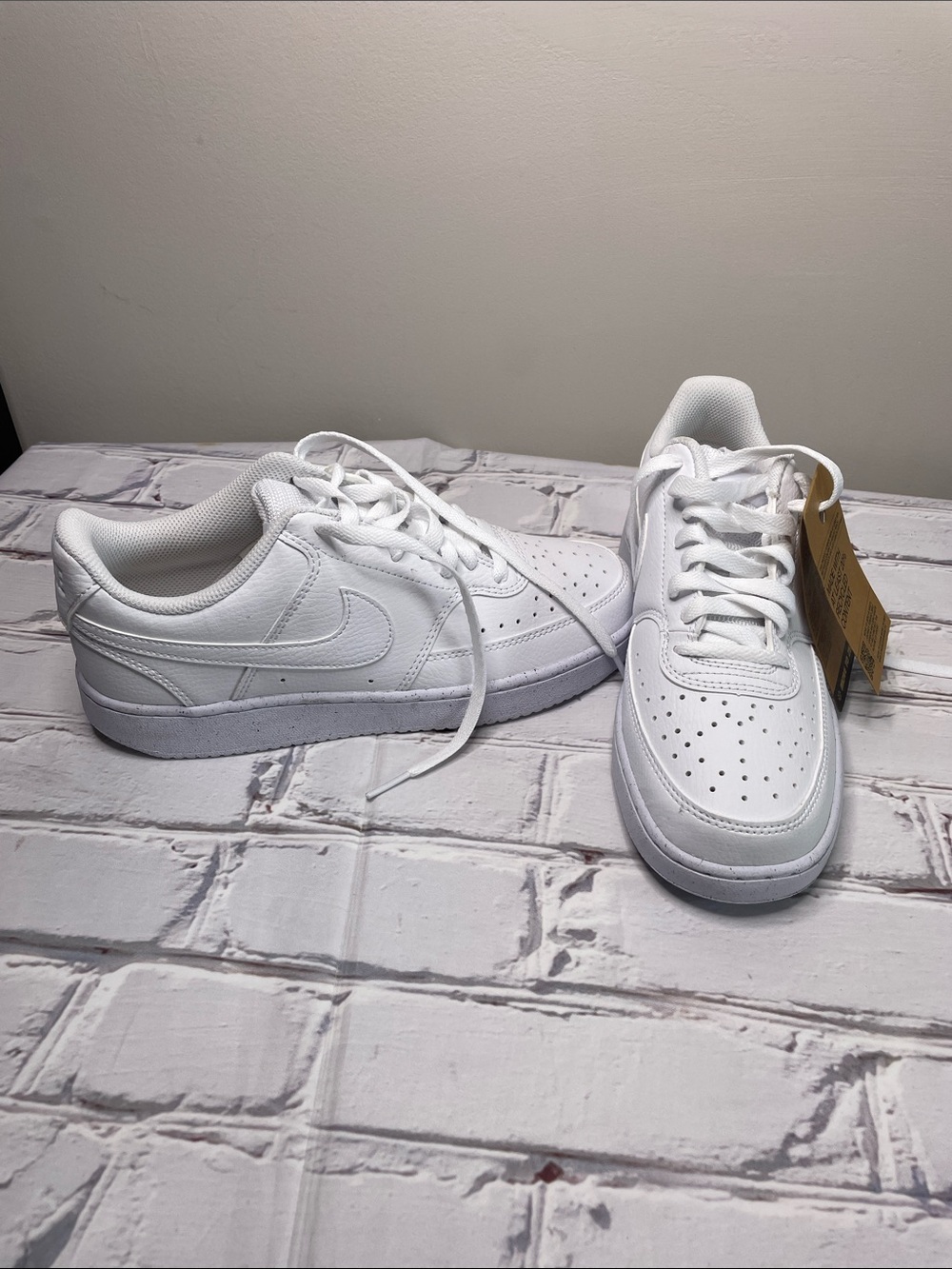 Nike Court Vision Lo White Lace Up Sneaker Shoes